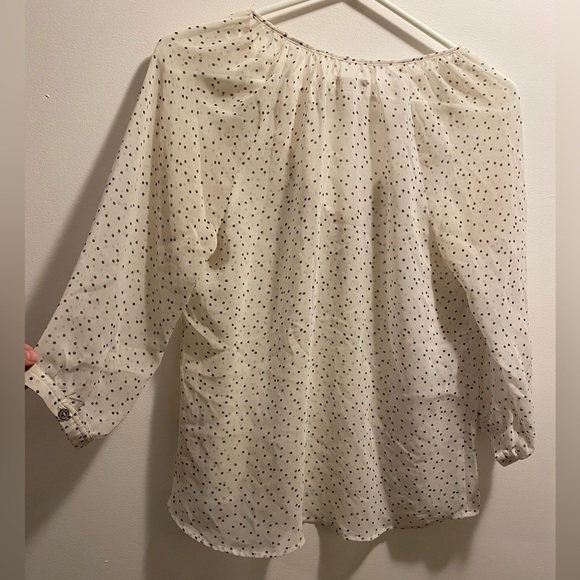 White polka dot sheer blouse - Picture 5 of 5